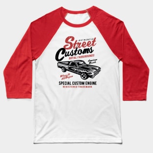 Street Muscle Car Baseball T-Shirt